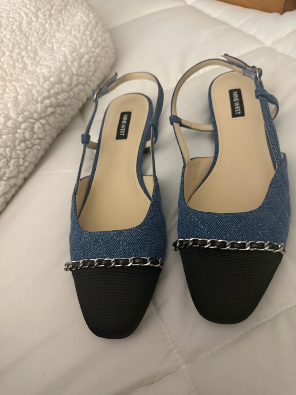 Nine West Denim Slingback Flats - Picture 5 of 7